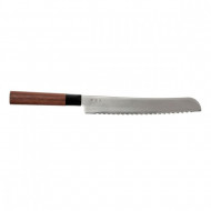 Bread Knife 23cm Seki Magoroku Redwood (MGR-225B) - Kai