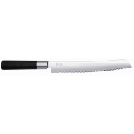 Bread Knife 23cm (9") Wasabi Black (6723B) - Kai
