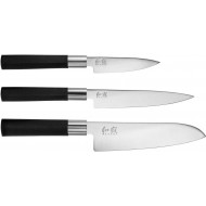 Knife set Wasabi Black Utility knives & Santoku knife- Kai