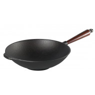 Cast iron Wok 3.5 litre 30 cm with wooden handle (SK865T)- Skeppshult